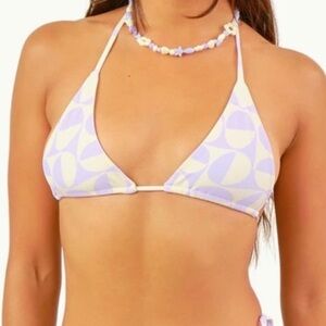 NEW BLACKBOUGH Swim Lilac Purple Triangle Bikini Top Size Medium